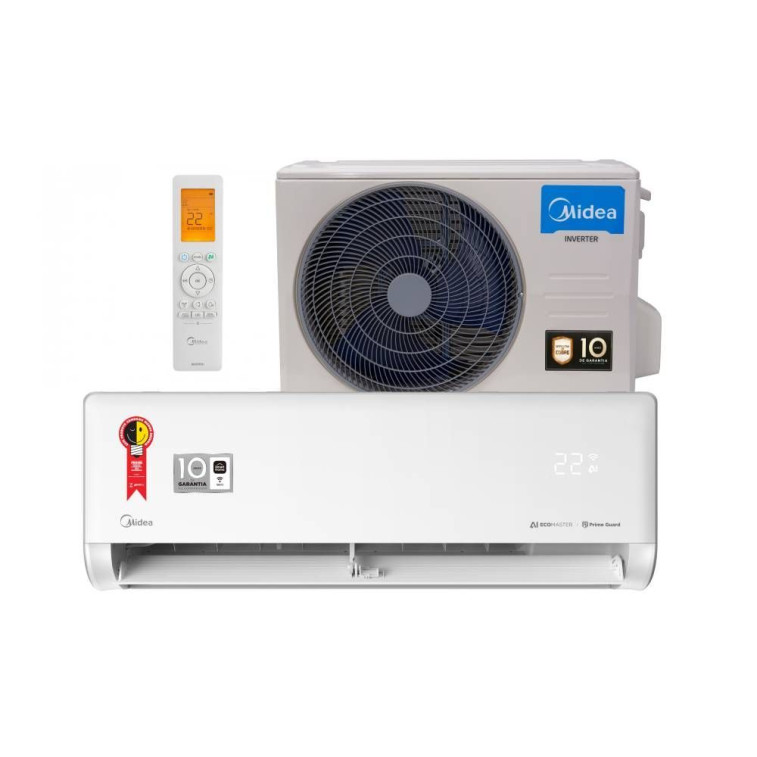 aykmm33 Ar Condicionado Split Inverter Midea AI Ecomaster 9000 BTUs Quente